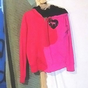 Pink Victoria's secret fur jacket